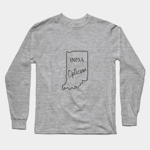 INOA Optician - Dark Logo Long Sleeve T-Shirt by Indiana Opticians Association